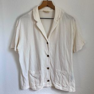 Madewell White Crepe Blouse NWOT